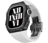 RVHAOODI Elastico della custodia in fibra in fibra di carbonio , per 44 mm 45 mm , kit mod a cinghia traspirato della custodia per orologi , per iwatch Series 8/7/6/5/4/SE Accessori di ricambio
