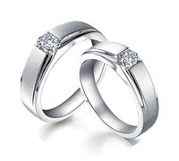 RVHAOODI EngagementRingForHisher2PieceSpt950platinummattentyEngagementWedding Band