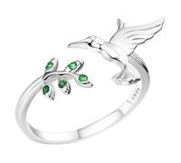 RVHAOODI Foglie di colibrì Anello Gioielli di dito alla moda per indossare quotidianamente il design leggero e robusto presente per feste e compleanni si adatta a tutti