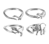 RVHAOODI Incanini ad anello per collana che producono figurine di coniglio carie tostato modello di figurine digitali oggetti di sicurezza per bruco braccialetti bracciali alla moda in lega