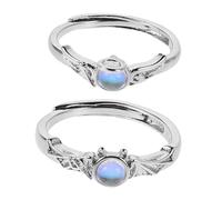 RVHAOODI Pearl the Scoops Black Kit Moon Stone Women Coupes Ala Snake Opal Anello