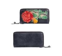 RVHAOODI Portafogli da Donna in Vera Pelle, Borsa con Pochette in Goffratura Rosa Moda Borsa Porta Carte Fatta a Mano (Colore : C)