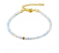 RVHAOODI S, Stone naturale in rilievo S, Crystal Boho 4mm regolabile, gioielli di gemma S per uomini donne