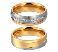 RVHAOODI TitaniumringsforwMencoupleringMatchingSetBandScreenGraving