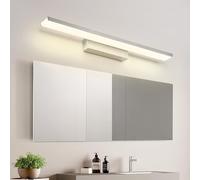 RVHAOODI Wall Lamps Lights LED Bathroom Mirror Indoor Above Mirror Modern Long Decorative Aluminium for Vanity Bedroom Living Room (Black-Warm Light 41cm)