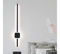 RVHAOODI Wall Lamps Lights LED Indoor with Remote Control Dimming Modern Decorative Geometric Design Long Strip Aluminium for Living Room Bedroom (Black Round 120cm)