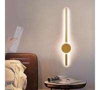 RVHAOODI Wall Lamps Lights LED Indoor with Remote Control Dimming Modern Decorative Geometric Design Long Strip Aluminium for Living Room Bedroom (Black Round 120cm)