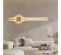 RVHAOODI Wall Lamps Lights LED Indoor with Remote Control Dimming Modern Decorative Geometric Design Long Strip Aluminium for Living Room Bedroom (Black Round 120cm)