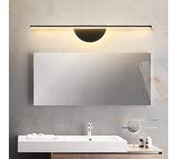 RVHAOODI Wall Lamps Lights LED Modern Indoor Dimmable with Remote Control Long Design Aluminium for Bedroom Living Room (Black 100cm)