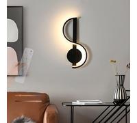 RVHAOODI Wall Lamps Lights Modern LED Indoor with Remote Control Dimming Decorative Creatively Aluminium for Living Room Bedroom (Black)