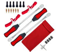 RVIFY Leve per Cambio Pneumatici per Moto e Biciclette, Set di Strumenti per la Riparazione, Leva a Cucchiaio per Pneumatici, Protezione per Cappucci valvola per Bici(23Pcs)