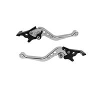 RVIFY pompa freno leva Leva freno a disco sinistra frizione a tamburo regolabile 6x CNC universale adatta per moto scooter bici GY6 125 Freno Leve di Frizione Maniglia(Sliver)