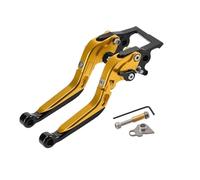 RVIFY pompa freno leva Leva freno di stazionamento X 125/150/200 Leva frizione Set Leve manubrio moto pieghevoli con blocco di stazionamento Freno Leve di Frizione Maniglia(Gold-Black)