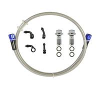 RVIFY pompa freno leva Tubo flessibile per frizione freno idraulico in acciaio per moto con vite M10 per moto da cross, ATV, ciclomotore, scooter, quad, UTV Freno Leve di Frizione Maniglia(160cm)