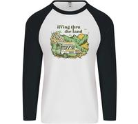 Rving Thru The Land RV Motorhome Camping Uomo L/S Baseball T-Shirt