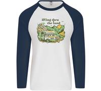 Rving Thru The Land RV Motorhome Camping Uomo L/S Baseball T-Shirt