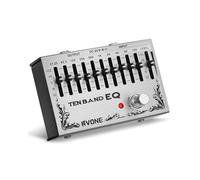 RVONE Pedale equalizzatore a 10 bande, pedale equalizzatore a basso rumore per chitarra, basso e pedaliere, True Bypass per catena di effetti di segnale puro, live, registrazione e mixaggio in studio