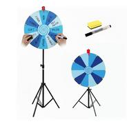 RVOWTAGL Ruota della Fortuna 60 cm Altezza Regolabile 100-200 cm, Gioco La Ruota della Fortuna Include Gomma e Pennarello per Carnevali Salone Commerciale Fiere,Blue