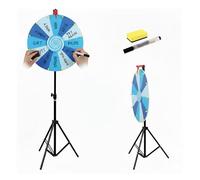 RVOWTAGL Ruota della Fortuna Gioco 60 cm Ruota a 12 Clicker con Il Basamento, La Ruota della Fortuna Include Gomma e Pennarello Ruota Fortuna per Fiera Carnevale Feste,Blue