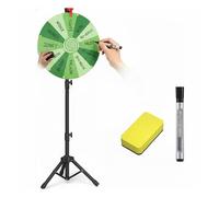 RVOWTAGLa Ruota della Fortuna Pavimento 60 cm 12 Clicker Regolabile in Altezza 100-200 Cm, La Ruota della Fortuna Gioco da Tavolo su Tavolo o Supporto Ruota Fortuna per Fiera Carnevale Feste,Green