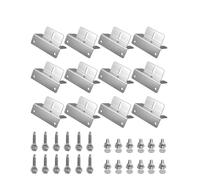 Rvpozwer Supporto per modulo solare a Z con dadi/viti, in alluminio, per camper, barca, supporto a Z per montaggio a tetto a parete e altri tetti fuoristrada (12 pezzi)