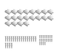 Rvpozwer Supporto per modulo solare a Z con dadi/viti, in alluminio, per camper, barca, supporto a Z per montaggio a tetto a parete e altri tetti fuori terra (20 pezzi)