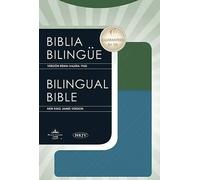 Biblia Bilingue Reina Valera 1960 / Nkjv , Bilingue Bibbia, Azul Verde.learther