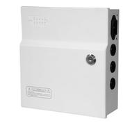 RVT SECURITY - Box Di Alimentazione, Quadro Elettrico Interno, Quadro Elettrico, 12 Volt, 10 Ampere, 120 W Funzione UPS, Cassetta Di Alimentazione, 1KG, BATTERIA NON INCLUSA (Con led)