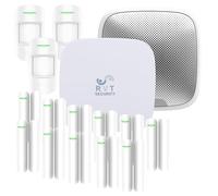 RVT SECURITY kit Allarme wireless con centrale Hub (2G), 8 contatti magnetici, telecomando, 5 rilevatore volumetrico PIR, sirena est, sirena int. Ideale per casa e ufficio gestibile tramite App 4JAX