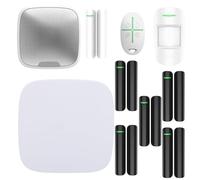 RVT SECURITY kit Allarme wireless con centrale Hub2 (4G), 8 contatti magnetici, telecomando, 5 rilevatore volumetrico PIR, sirena est, sirena int. Ideale per casa e ufficio gestibile tramite App 4JAX