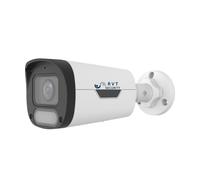 RVT SECURITY Telecamera esterno Bullet IP PoE 4MPX 2.8 mm, notturna a colori NightView, microfono integrato, slot per scheda micro SD, Rilevamento di Uomo/Veicolo/Animale, compatibile con Uniview
