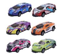 Rvtkak, 6 pezzi di auto giocattolo per bambini in lega tirare indietro auto salto stunt auto mini modelli auto per bambini