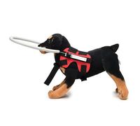 RVUEM Anello Anticollisione per Cani Ciechi, Pratico Anello Anticollisione Leggero E Regolabile, Anello Protettivo per Pettorina per Cani di Piccola E Media Taglia,Red 1.0,M