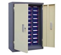 RVUEM Armadietto Portautensili con Bulloni E Dadi, Ripiani per L'Organizzazione Componenti in Acciaio, con Cassetto in ABS Ed Etichette, per Riporre Ferramenta E Utensili,A,30 Drawers with Door