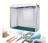 RVUEM Cappa a Flusso Laminare Verticale, Banco a Flusso d'Aria Purificata, Cabina a Flusso Laminare con 3 Ventole e Filtro HEPA, Ampia Area di Lavoro per Riparazione Telefoni/Officina/Laboratorio