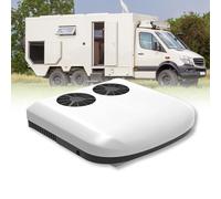 RVUEM Condizionatore d'Aria da Tetto per Camper 12V, unità di Climatizzazione A Doppia Ventola da 8500 BTU, Raffreddamento Rapido, per Auto, Camion, Furgoni, Rimorchi, Trattori, Barche, Roulotte