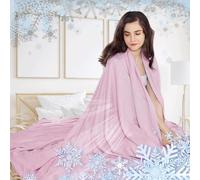 RVUEM Coperte di Ghiaccio per Chi Dorme Caldo E Suda di Notte, Coperta Rinfrescante Ultra Leggera, Trapunta Morbida in Fibra più Fresca, Assorbe Il Calore Corporeo,Rosa,200 * 230cm