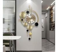RVUEM Grande Orologio da Parete Decorativo, Silenzioso Orologio da Parete in Metallo Senza Ticchettio, Grande Orologio da Parete di Design Artistico, per L'Arredamento del Soggiorno