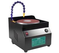 RVUEM Levigatrice da banco umida, Affilatore Elettrico 120W a 7 velocità Max 3350 Giri/min, con 10 Fogli di Carta Vetrata, Levigatrice ad Acqua e a Secco per Forbici e Lavorazione Metalli