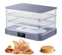 RVUEM Lievitatore Elettrico per Pane 40L, Macchina per Lievitazione Dell'Impasto, con Temperatura Regolabile, Controllo Tempo E umidità, Fermentazione Uniforme, Perfetto per Uso Domestico,Grigio