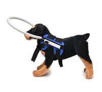 RVUEM Paraurti per Cani Ciechi E con Problemi Vista, Cerchio Anticollisione Regolabile per Animali Ciechi, Dispositivo Guida per Imbracatura per Animali Domestici con Fissaggio Facile,Blue 1.0,S