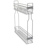 RVUEM Portaspezie Estraibile A 2 Ripiani, unità di Stoccaggio Scorrevole, Contenitore Sottopensile per Mobili Stretti, Acciaio Inox, Contenitore per Cassetti, per Cucina Casa,250 Cabinet,Right