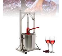 RVUEM Pressa per Vino da 12 L/22 L/36 L, Pressa Manuale, Pressa Idraulica per Vino in Acciaio Inox, Spremitore Manuale, Attrezzatura per La Vinificazione, per Casa E Ristoranti,12l