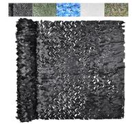 RVUEM Rete Mimetica Leggera per La Caccia, Rete Nascosta, per Il Tiro A Segno, Decorazione per Feste A Tema Militare, Telo Copriauto, Tenda da Terra, Parasole,Nero,2x2m