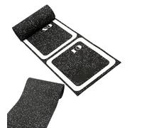 RVUEM Scala e Tappetino per Allenamento Agilità in Gomma Antiscivolo per Footwork e Velocità nel Calcio e Pallacanestro - Design Piatto per Palestra e Allenamento Fisico Bambini,Nero,450*34*0. 3CM