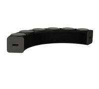 RVUEM Sgabello Pieghevole in Carta con Cuscini, Panca A Nido d'Ape, Panca Artigianale A Fisarmonica, Seduta Versatile in Carta Kraft, per Soggiorno, Ufficio, Sala Pranzo,Nero,H:30cm 6 Seats
