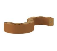 RVUEM Sgabello Pieghevole in Carta con Cuscini, Panca A Nido d'Ape, Panca Artigianale A Fisarmonica, Seduta Versatile in Carta Kraft, per Soggiorno, Ufficio, Sala Pranzo,Marrone,H:44cm 9 Seats