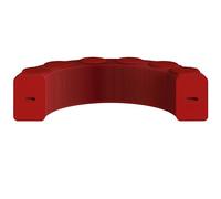 RVUEM Sgabello Pieghevole in Carta con Cuscini, Panca A Nido d'Ape, Panca Artigianale A Fisarmonica, Seduta Versatile in Carta Kraft, per Soggiorno, Ufficio, Sala Pranzo,Rosso,H:44cm 6 Seats