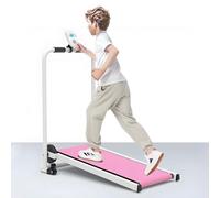 RVUEM Tapis Roulant Pieghevole per Bambini, Macchina da Camminare Portatile, Tapis Roulant per Allenamento Autopropulsato con Display LED e Maniglione, per Casa e Spazi Piccoli, 3-15 Anni,Rosa