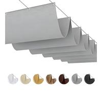 RVUEM Tenda da Sole Retrattile per Pergola - Tettoia Ondulata Impermeabile, Protezione UV 95%, Copertura per Giardino e Terrazzo Esterno, Installazione Facile, Resistente al Vento,006,1.2×10M (W×L)